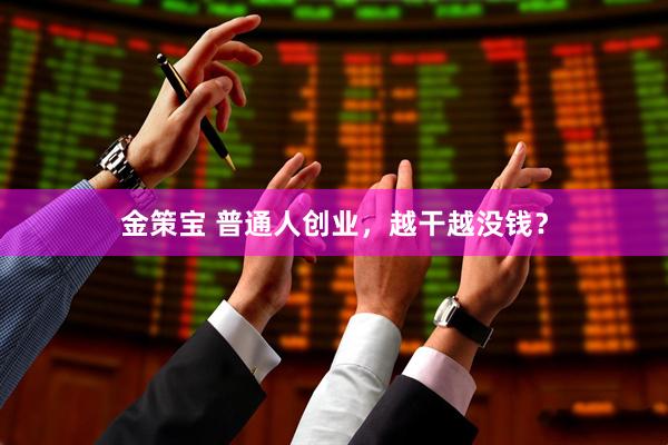 金策宝 普通人创业，越干越没钱？